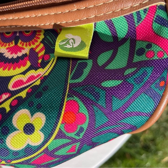 Lily Zen Lily Bloom Owl overnight duffle bag travel carryall - Picture 5 of 9